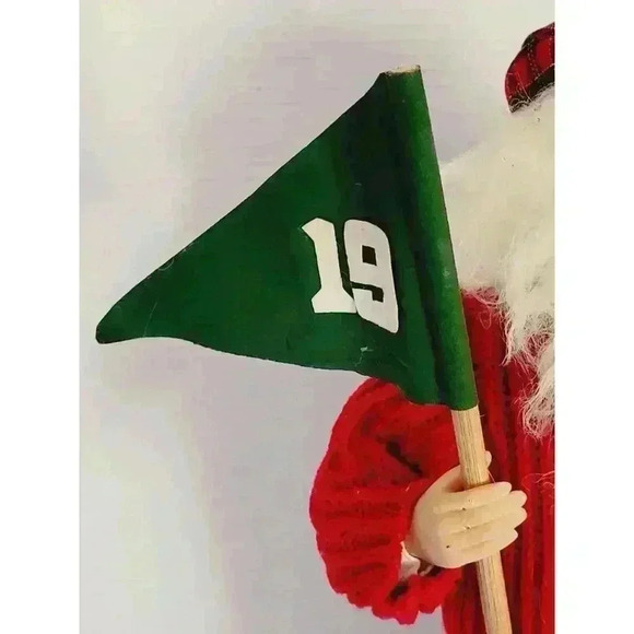 Vintage Golfing Santa Claus Figure Golf Bag Balls & 19th Hole Golf Flag XMAS - Picture 11 of 16